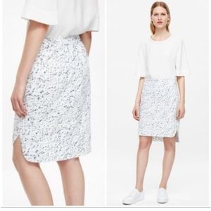 COS High Waisted Paint Splatter Midi Skirt